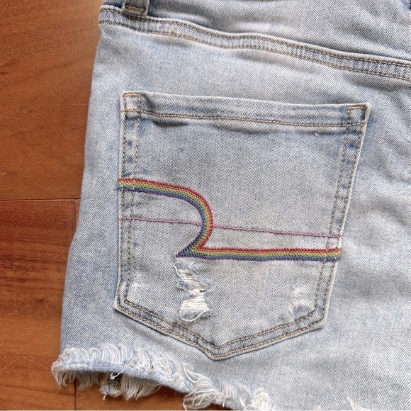 American Eagle High Waisted Shortie Pride Shorts - Picture 7 of 9